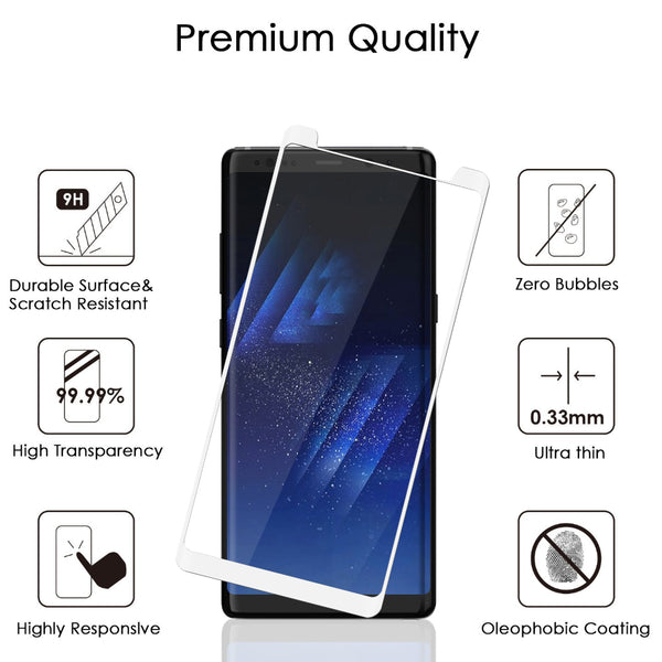 samsung galaxy note 8 screen protector tempered glass - white - www.coverlabusa.com