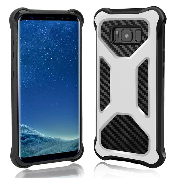 Samsung Galaxy Note 8 carbon fiber combo case - white - www.coverlabusa.com