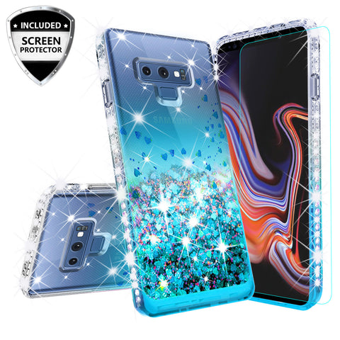 Samsung Galaxy Note 9 Case SM N960U Case Liquid Glitter