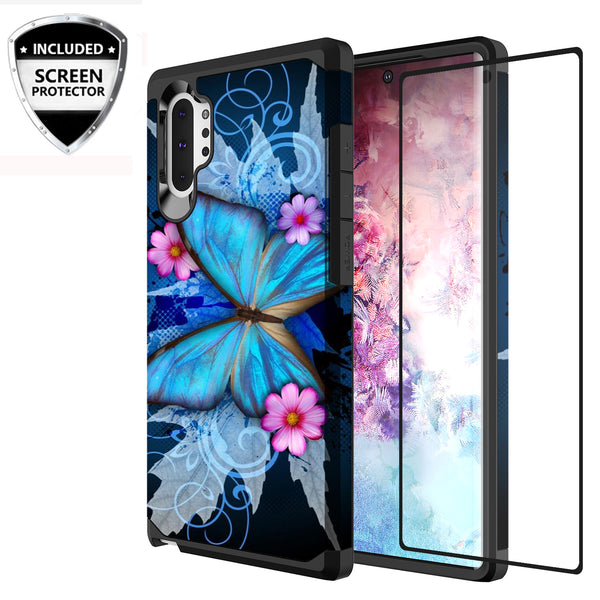 samsung galaxy note 10 hybrid case - blue butterfly - www.coverlabusa.com