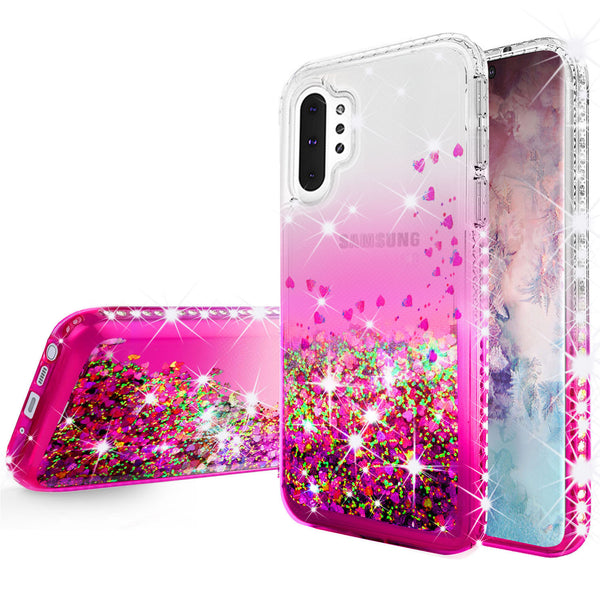 clear liquid phone case for samsung galaxy note 10 - hot pink - www.coverlabusa.com