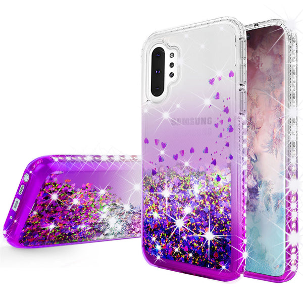 clear liquid phone case for samsung galaxy note 10 plus - purple - www.coverlabusa.com