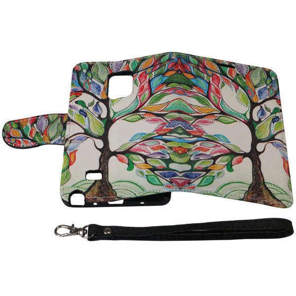 samsung galaxy note Edge wallet case - colorful tree - www.coverlabusa.com