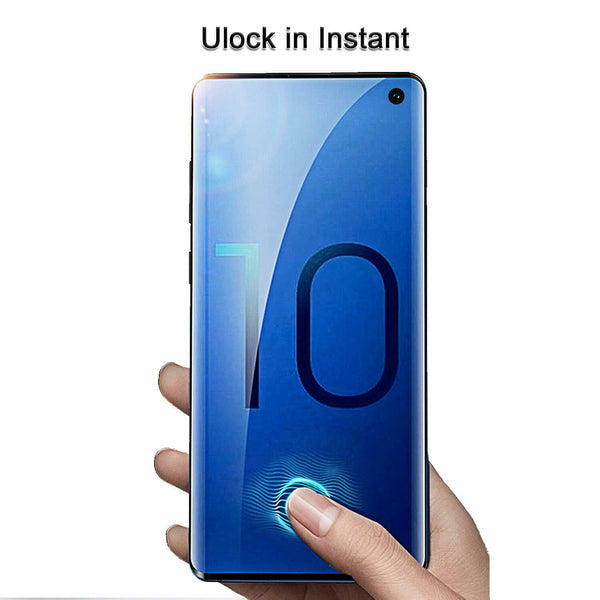 Liquid Tempered Glass Screen Protector for Galaxy S10 5G 6.7in Curved Edge Glass Screen [Bubble Free] Easy Adhesive Installation Tools Finger Print Sensor Compatible for Samsung Galaxy S10 5G - Clear