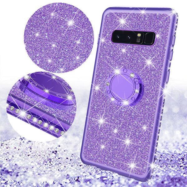 samsung galaxy s10 glitter bling fashion case - purple - www.coverlabusa.com