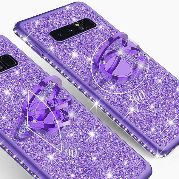 samsung galaxy s10 glitter bling fashion case - purple - www.coverlabusa.com