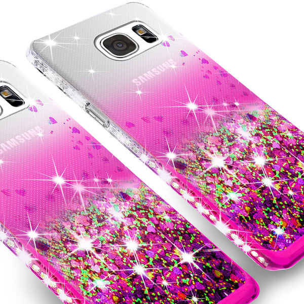 clear liquid phone case for samsung galaxy s7 edge - hot pink - www.coverlabusa.com