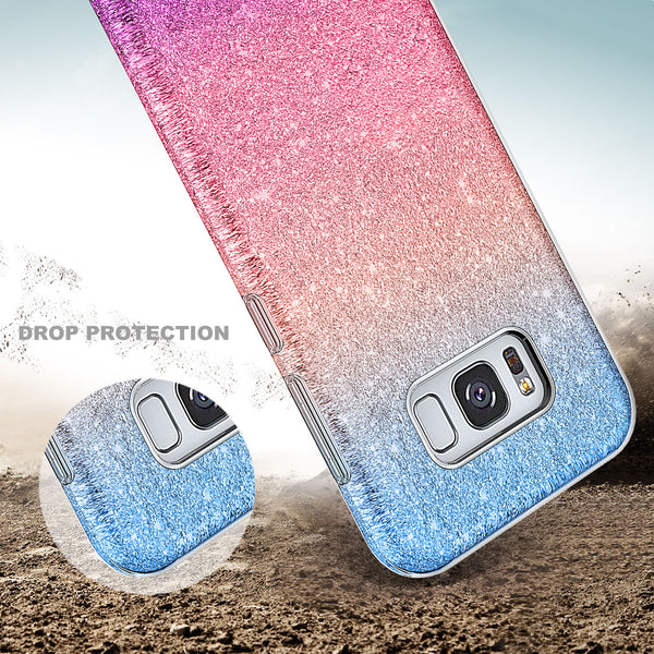 samsung galaxy s8 glitter case - blue - www.coverlabusa.com