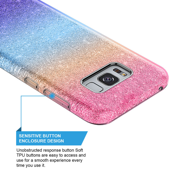 samsung galaxy s8 glitter case - hot pink - www.coverlabusa.com