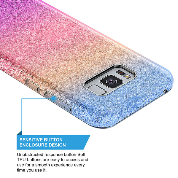 samsung galaxy s8 glitter case - blue - www.coverlabusa.com