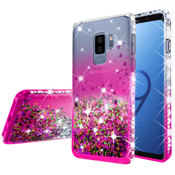 clear liquid phone case for samsung galaxy s9 - hot pink - www.coverlabusa.com 