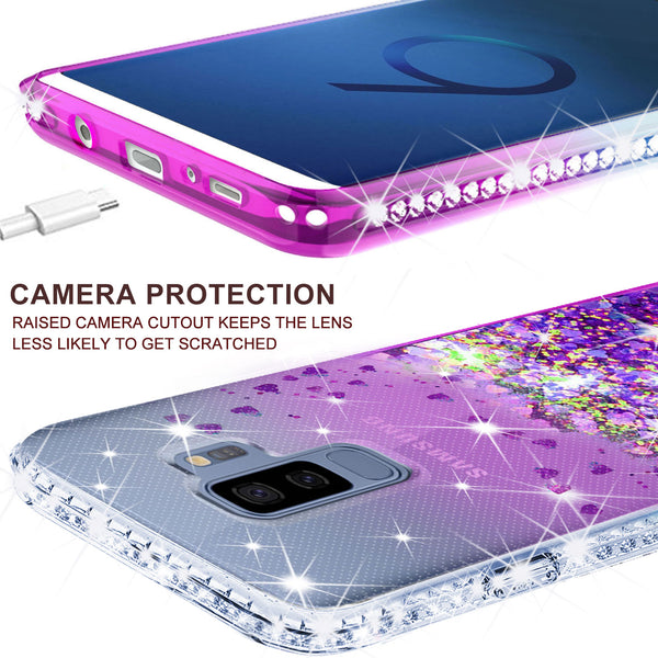 clear liquid phone case for samsung galaxy s9 - purple - www.coverlabusa.com 