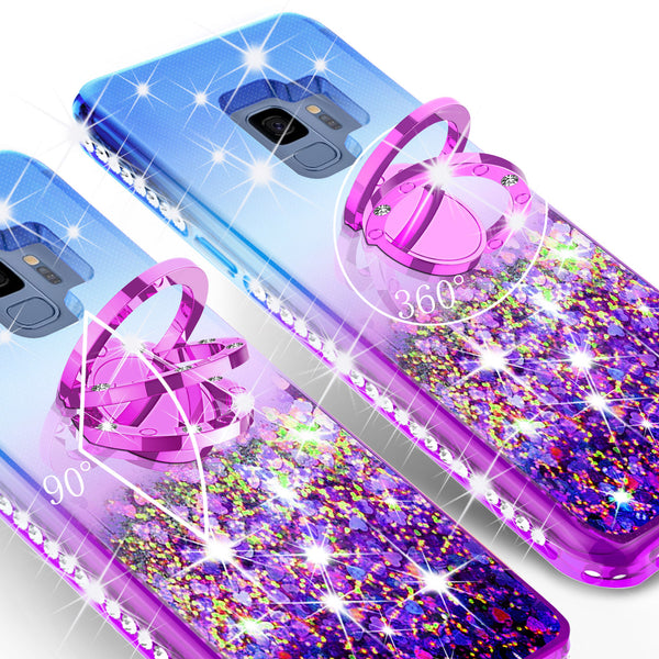 glitter ring phone case for samsung galaxy s9- blue gradient - www.coverlabusa.com 