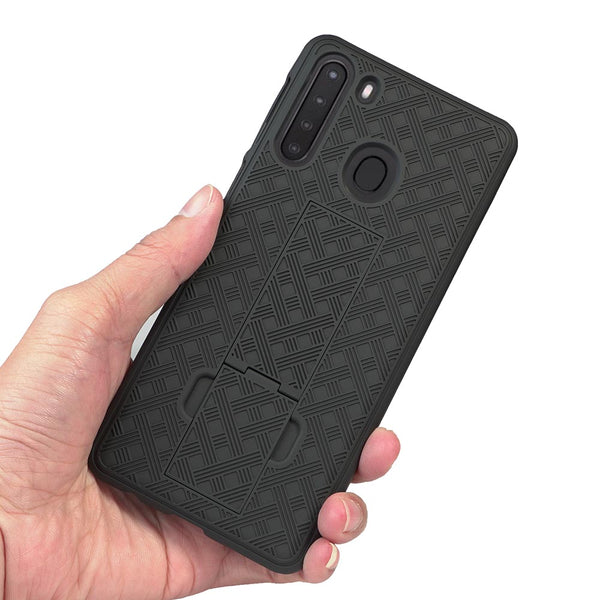 samsung galaxy a21 holster shell combo case - www.coverlabusa.com