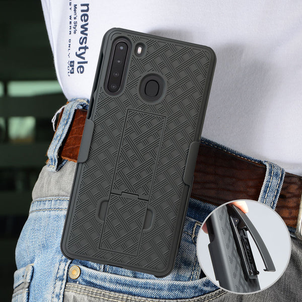 samsung galaxy a21 holster shell combo case - www.coverlabusa.com