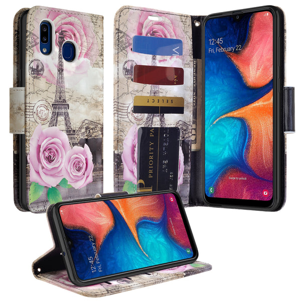 samsung galaxy a20 wallet case - paris - www.coverlabusa.com