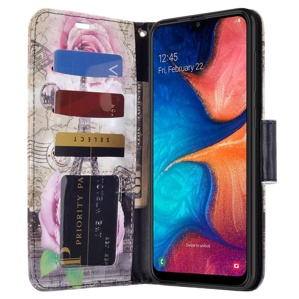 samsung galaxy a20 wallet case - paris - www.coverlabusa.com