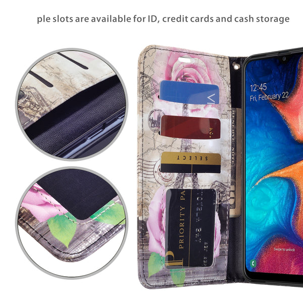 samsung galaxy a20 wallet case - paris - www.coverlabusa.com