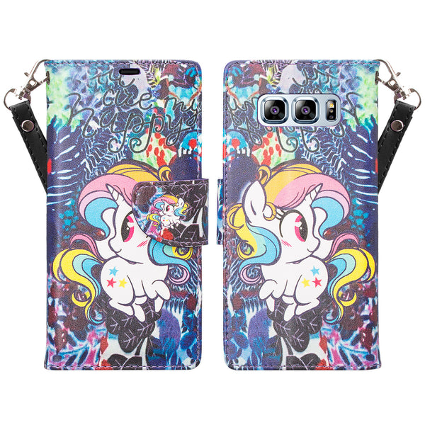 Samsung Galaxy Note 8 Wallet Case - Rainbow Unicorn - www.coverlabusa.com