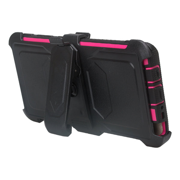 samsung galaxy note 8 heavy duty hybrid holster case - hot pink - www.coverlabusa.com