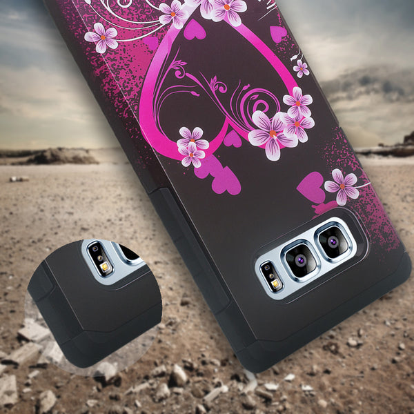 samsung galaxy note 8 hybrid case - heart butterflies - www.coverlabusa.com