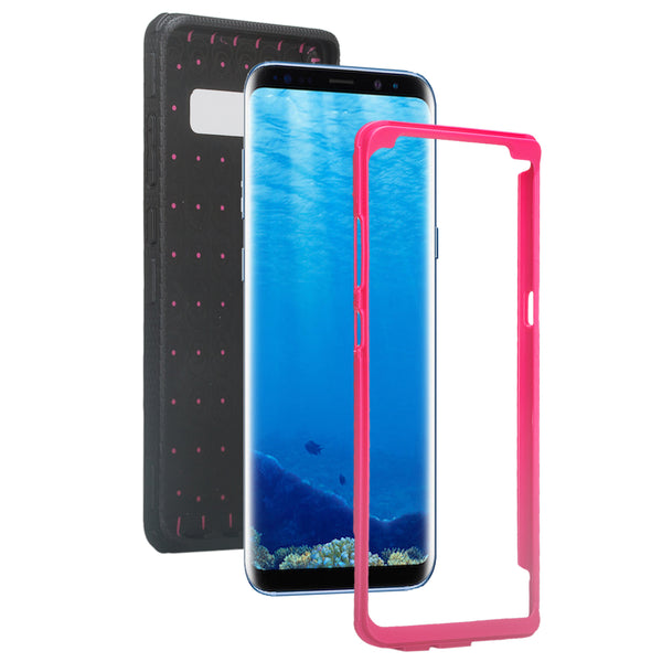 samsung galaxy note 8 heavy duty hybrid holster case - hot pink - www.coverlabusa.com