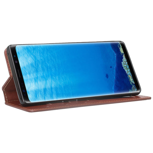 Galaxy Note 8 Wallet Case - brown - www.coverlabusa.com