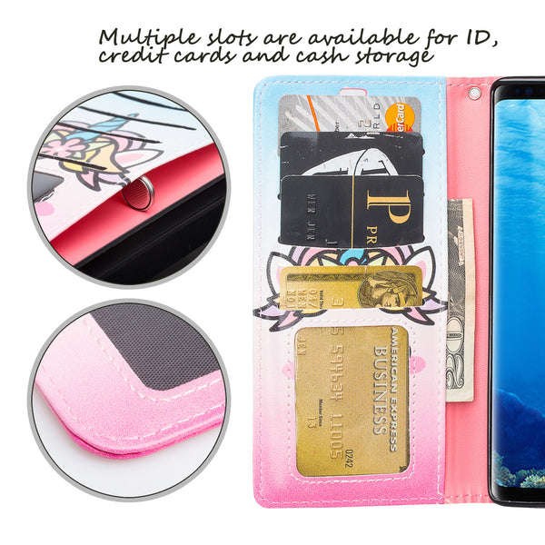 Samsung Galaxy Note 8 Wallet Case - White Unicorn - www.coverlabusa.com