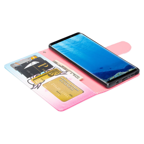 Samsung Galaxy Note 8 Wallet Case - White Unicorn - www.coverlabusa.com
