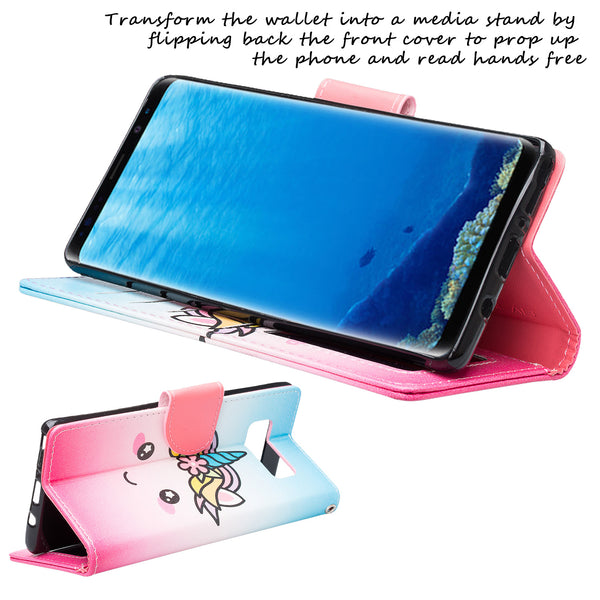 Samsung Galaxy Note 8 Wallet Case - White Unicorn - www.coverlabusa.com