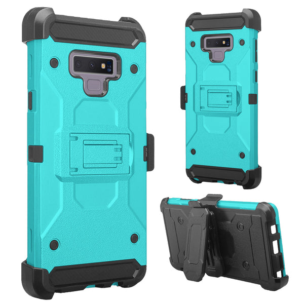 Samsung Galaxy Note 9 Hybrid Holster Case - Teal - www.coverlabusa.com