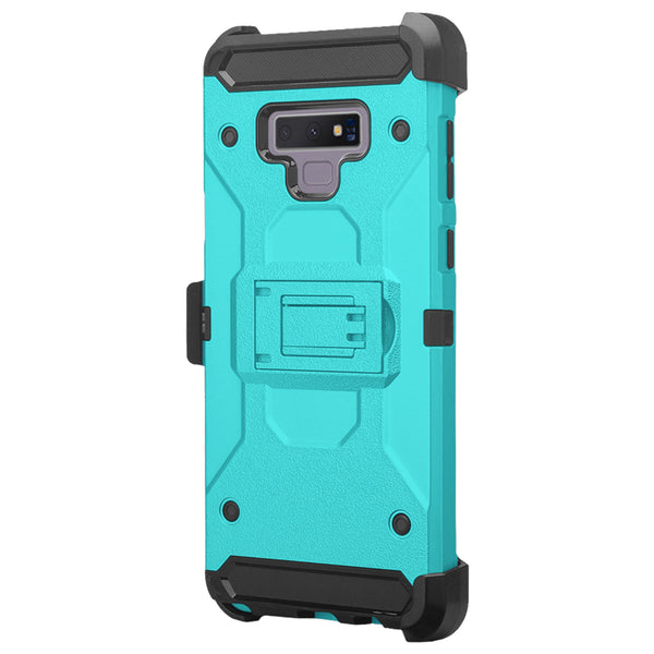 Samsung Galaxy Note 9 Hybrid Holster Case - Teal - www.coverlabusa.com