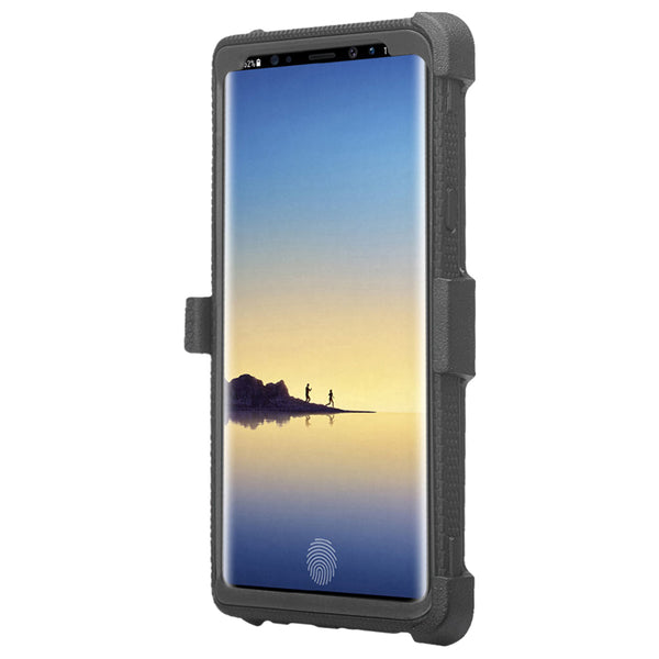 samsung galaxy note 9 heavy duty hybrid holster case - black - www.coverlabusa.com