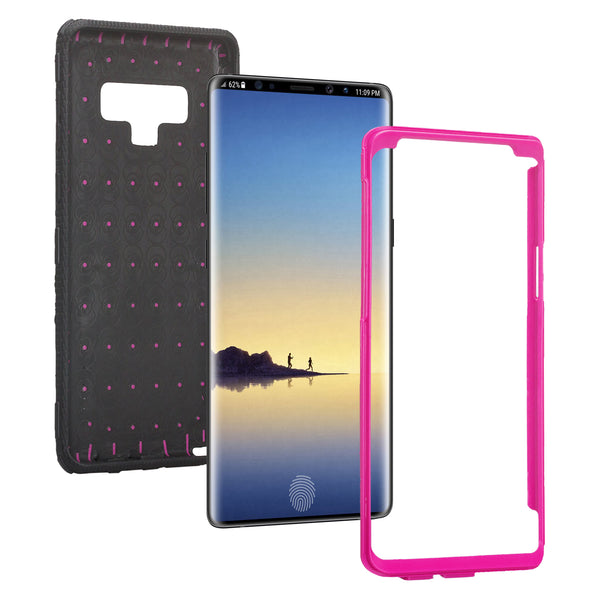 samsung galaxy note 9 heavy duty hybrid holster case - hot pink - www.coverlabusa.com