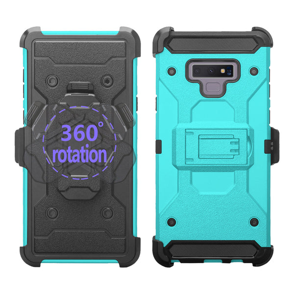 Samsung Galaxy Note 9 Hybrid Holster Case - Teal - www.coverlabusa.com