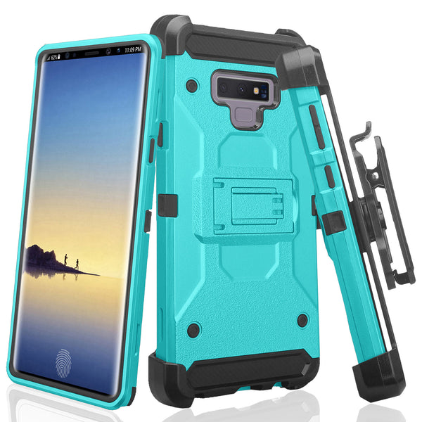 Samsung Galaxy Note 9 Hybrid Holster Case - Teal - www.coverlabusa.com