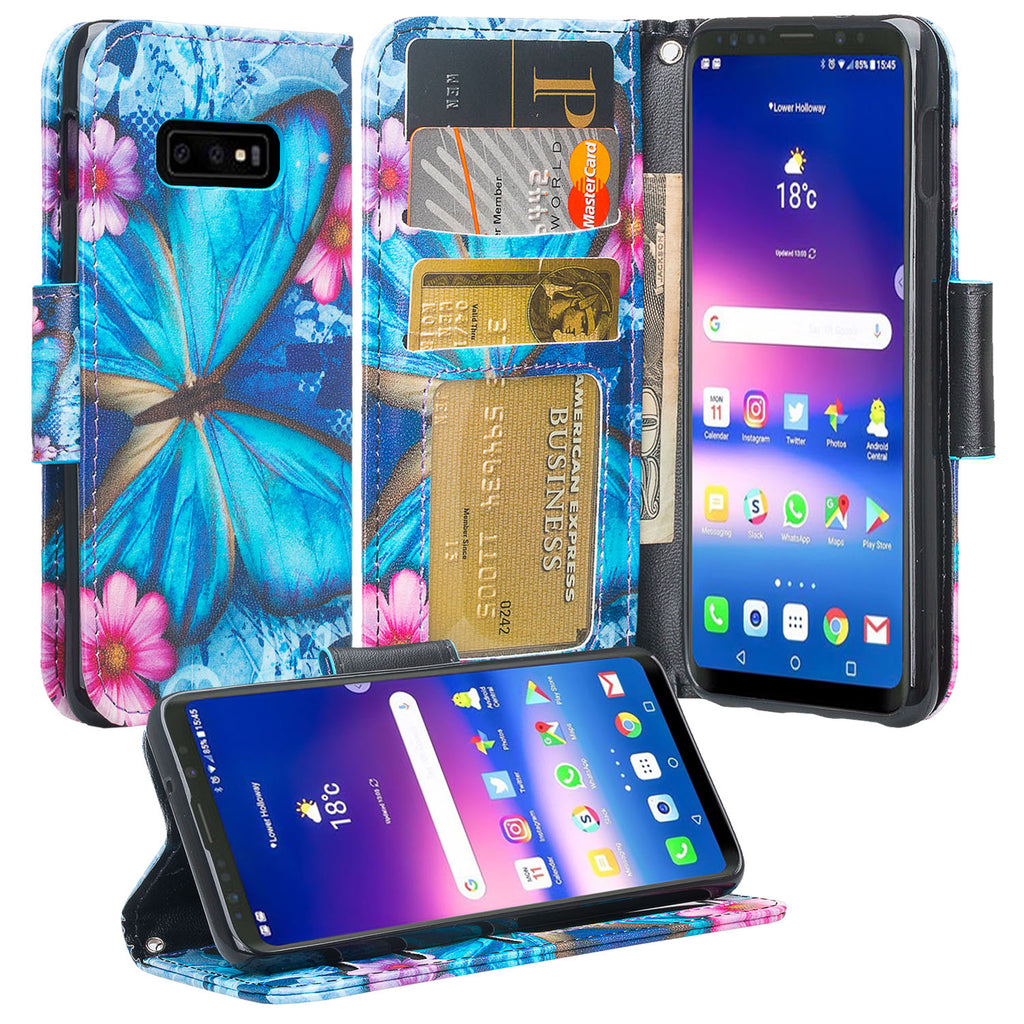 Premium Synthetic Leather Wallet Case for Samsung Galaxy S10E Lite Wit