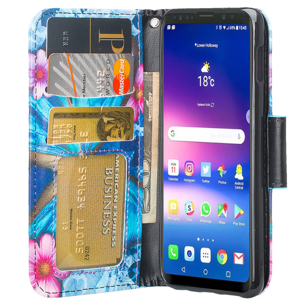 Samsung Galaxy S10 Lite Wallet Case - blue butterfly - www.coverlabusa.com