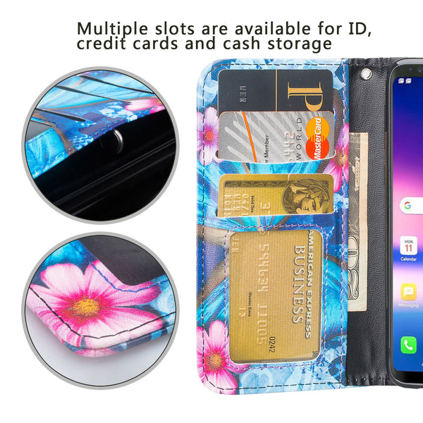 Samsung Galaxy S10 Lite Wallet Case - blue butterfly - www.coverlabusa.com