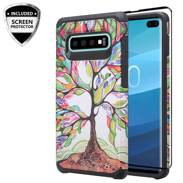 samsung galaxy s10 plus hybrid case - vibrant tree - www.coverlabusa.com