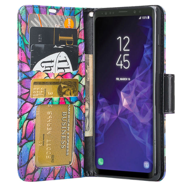 Samsung Galaxy S10 Wallet Case - rainbow flower - www.coverlabusa.com