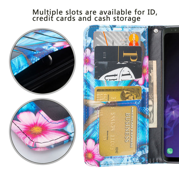 Samsung Galaxy S10 Wallet Case - blue butterfly - www.coverlabusa.com