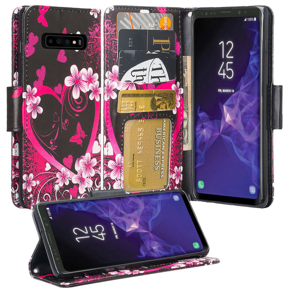 Samsung Galaxy S10 Wallet Case - heart butterflies - www.coverlabusa.com