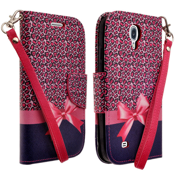 samsung galaxy S4 leather wallet case - cheetah prints - www.coverlabusa.com