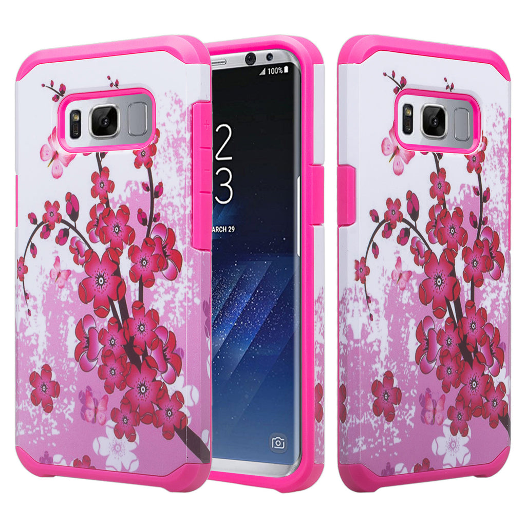 samsung galaxy S8 plus  hybrid case - cherry blossom - www.coverlabusa.com