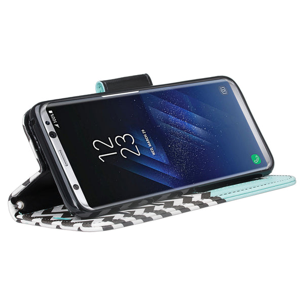 Samsung Galaxy S8 Wallet Case - teal anchor - www.coverlabusa.com