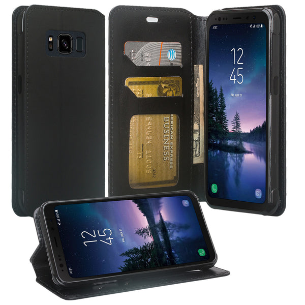 Samsung Galaxy S8 Active Wallet Case - black - www.coverlabusa.com
