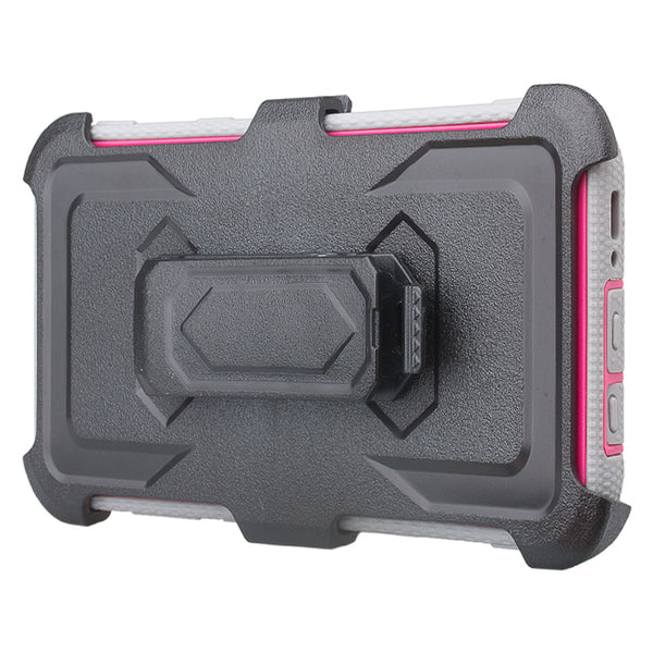 samsung galaxy s8 heavy duty hybrid holster case - hot pink - www.coverlabusa.com