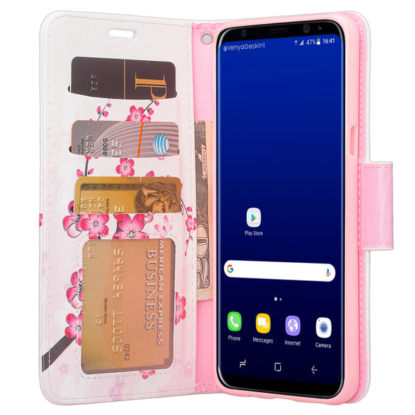 Samsung Galaxy S8 Plus Wallet Case - Cherry Blossom - www.coverlabusa.com