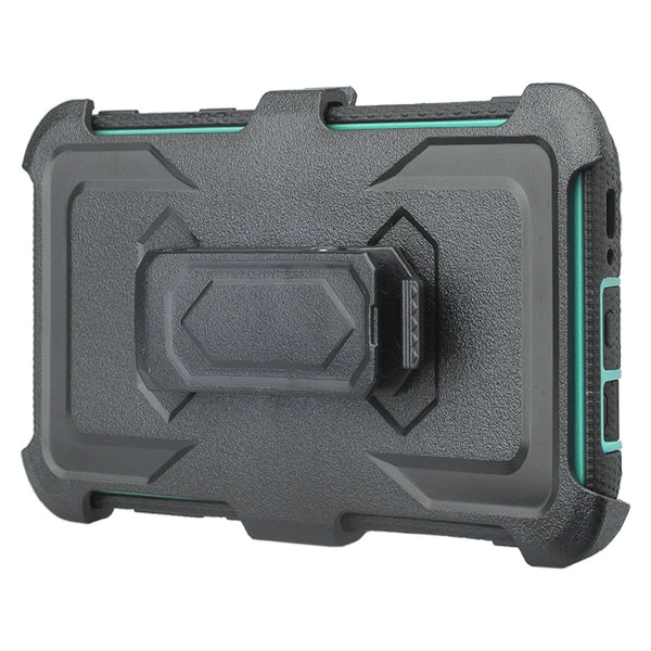 samsung galaxy s8 heavy duty hybrid holster case - teal - www.coverlabusa.com